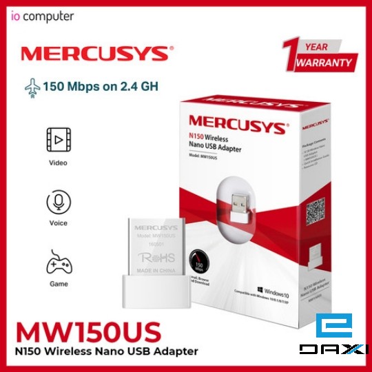 USB WiFi MW150US,MERCUSYS N150 Wireless Nano USB Adapter