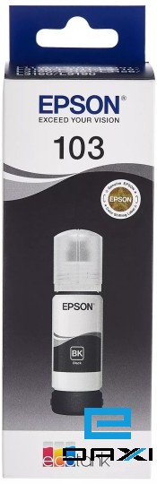 პრინტერის მელანი 103 - C13T00S14A, EPSON, Black Ink Bottle 65ml