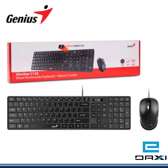 კლავიატურა, SlimStar C126, Genius Slim Keyboard, USB Black