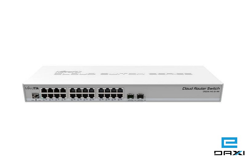 მართვადი სვიჩი, 24 Port Gigabit 2 x SFP+ Port, Mikrotik CRS326-24G-2S+RM