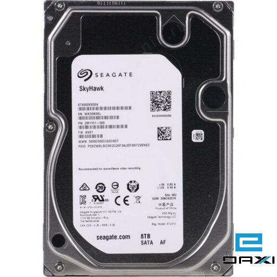 მყარი დისკი HDD 8TB, WD Seagate Skyhawk ST8000VX004, 3.5" SATA 6Gb/s 7200rpm