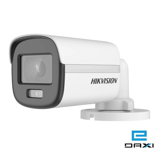 ანალოგური სამეთვალყურეო კამერა 2MP 2,8mm, Hikvision DS-2CE10DF0T-F, HDTVI, Bullet, Fix, WL20m, ColorVu,Metal