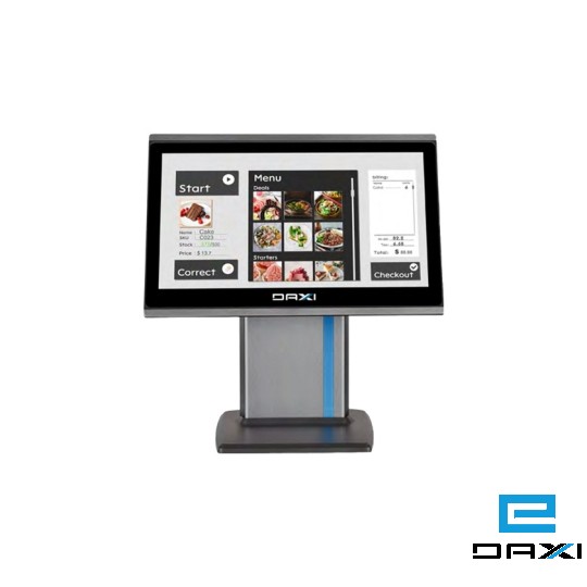 POS Terminal ZQ-T5, 15.6" Screen Touch POS Terminal J6412 CPU, 8GB, 256GB SSD plastics monitor and aluminum stand