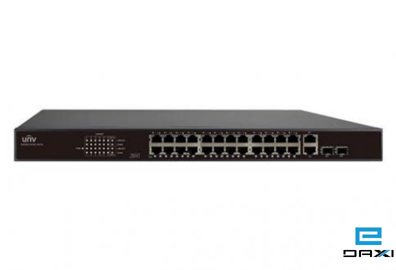 არამართვადი PoE სვიჩი - 24 PoE (at/af) პორტი, 100 მბ/წმ, 2x1გბ/წმ