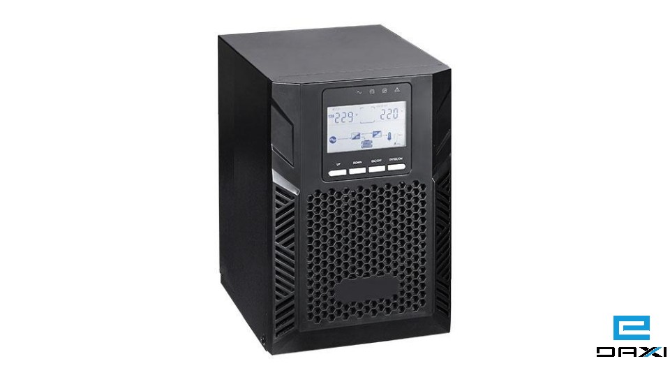 უწყვეტი კვების წყარო (UPS) - 2KVA/1.8KW On-line Tower, საჭიროებს 4 გარე მიერთების აკუმულატორს