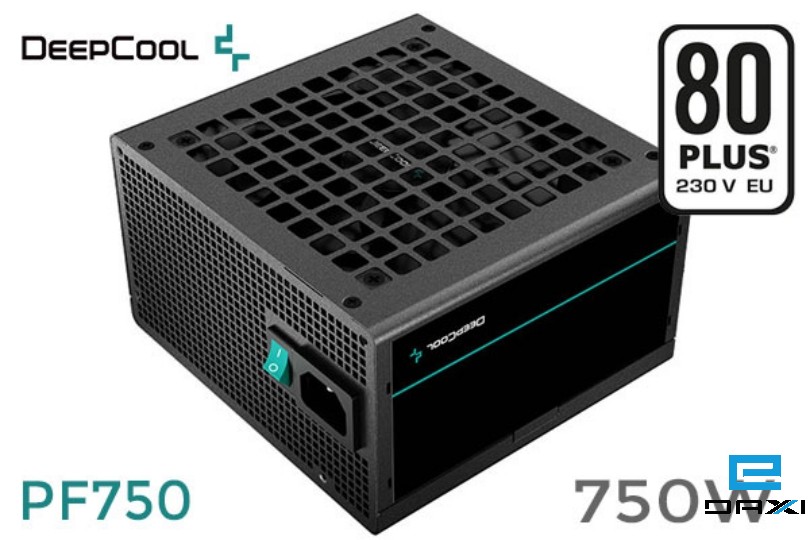 კომპიუტერის კვების ბლოკი, PF750 DEEPCOOL 750W PSU With 80Plus Certified ,120mm fan, Hypro Bearing