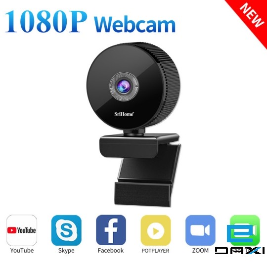 Web კამერა, 1080P Webcam SriHome SH008 Black