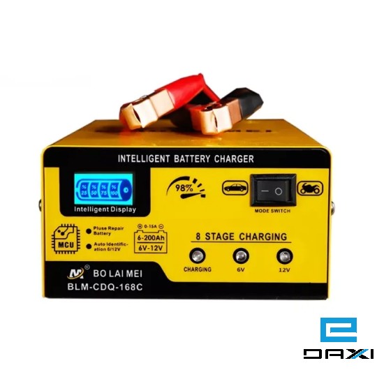 Battery Charger, BOLAIMEI BLM-168C, 12v 6v portable Charger AGM GEL Lead Acid Battery Charger