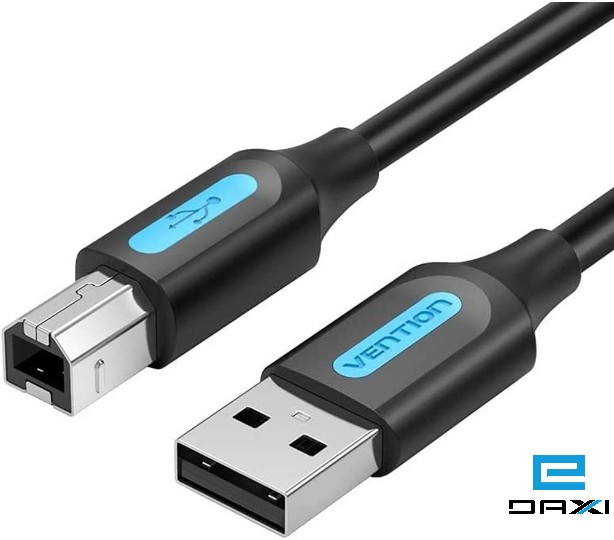 კაბელი, USB 2.0 3M, COQBI VENTION COQBI USB 2.0 A Male to B Male Cable 3M Black PVC Type