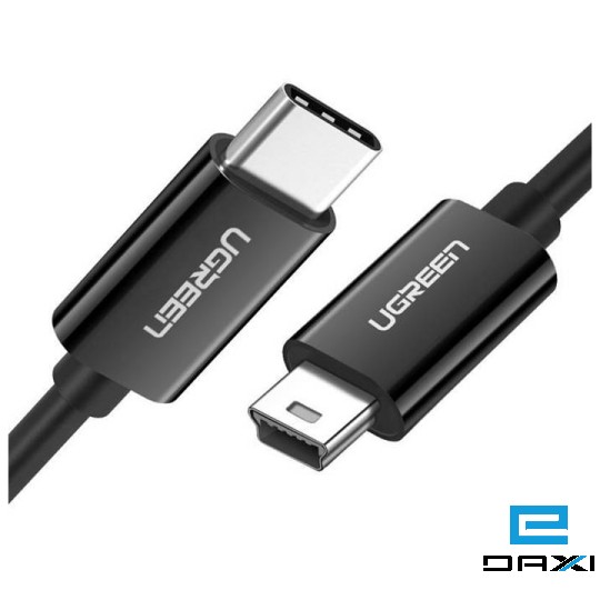 USB კაბელი US242 UGREEN (50445) USB-C to Mini USB Male to Male Cable 1m (Black）