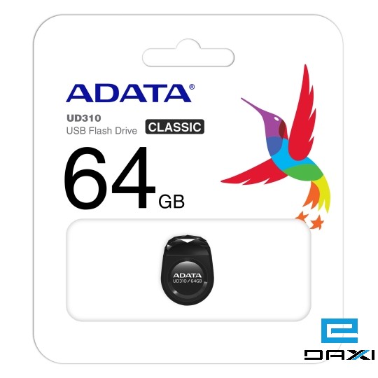 USB მეხსიერება, 64GB A-DATA AUD310-64G-RBK, UD310-64GB-RETAIL Black