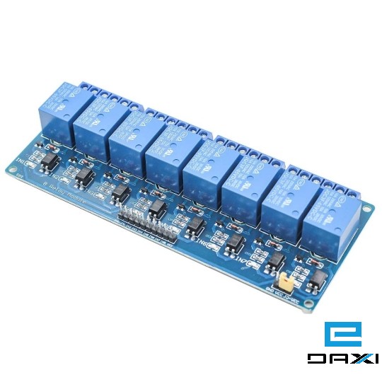 ჩამრთველი მოდული 8 არხიანი, 12V 8 Channel Relay Module With optocoupler For PIC AVR DSP ARM Arduino