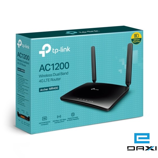 როუტერი, რადიო ქსელი Archer MR400, TP-Link, AC1200 Wireless Dual Band 4G LTE Router
