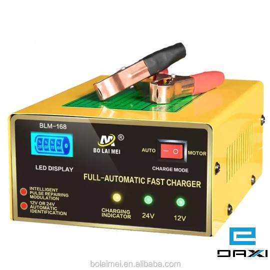 Battery Charger, BOLAIMEI BLM-168, 12V 24V smart automatic hubrid car battery charger