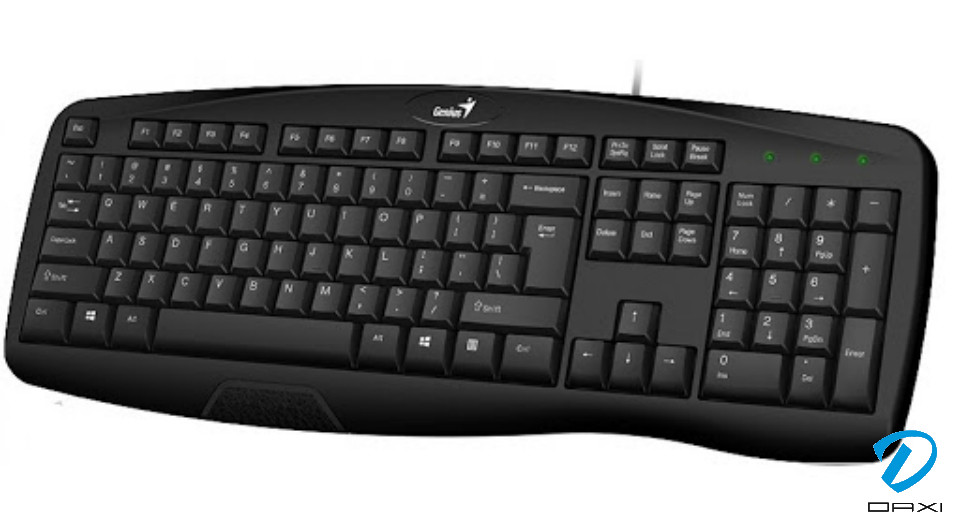 კლავიატურა, KB-128, BLACK Genius Water Resistant Keyboard USB Black