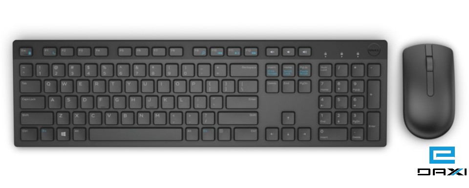 კლავიატურა + მაუსი, KM636, DELL US/Euro Wireless Multimedia Keyboard & Mouse RU (QWERTY) black