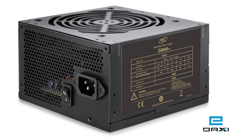 კომპიუტერის კვების ბლოკი DE600 V2, Deepcool, ATX 12V V2.31, 450W rated power with 120mm silent fan