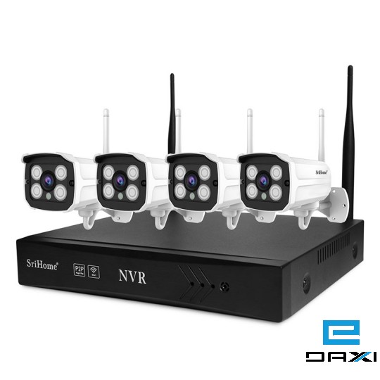 სამეთვალყურეო კამერების კომპლექტი, 4CH, NVS001B-4LO, Srihome, white 3.6mm