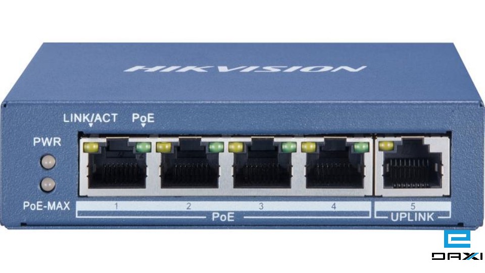 არამართვადი სვიჩი 5 Port, 4 Poe, Hikvision DS-3E0505P-E, Gigabit, Unmanaged