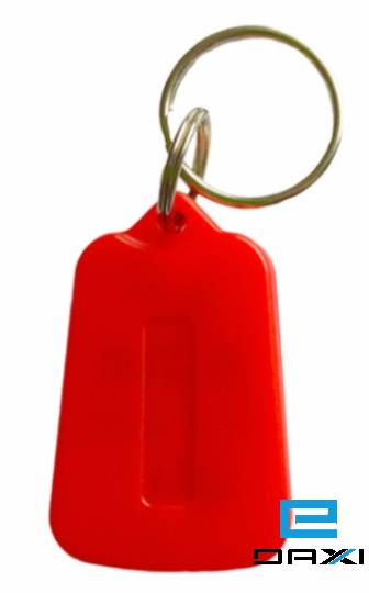 ფერადი ბრელოკი ჩიპით, RFID Keyfob Tags 125KHz, TK4100 Chip, HC-KF-07 Red