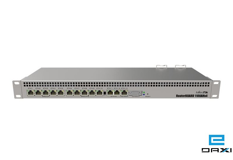 როუტერი Mikrotik RB1100x4, Powerful 1U rackmount router with 13x Gigabit Ethernet ports