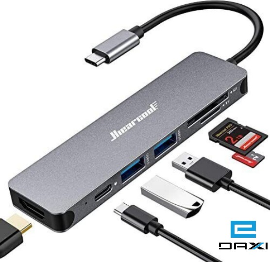 7 in 1 Type C Hub (HDMI4K60Hz + USB2.0 x2 + USB-C +SD/TF