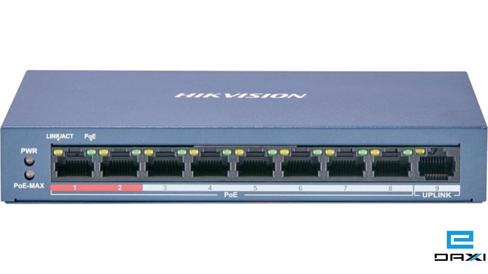 არამართვადი POE სვიჩი 8CH, Hikvision DS-3E0109P-E/M(B)