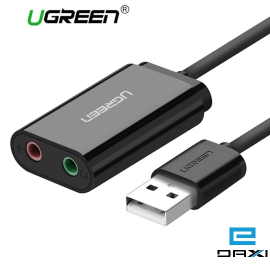 USB ხმის ბარათი, US205 Ugreen Sound Card External 3.5mm USB USB Adapter for Microphone Speaker 30724