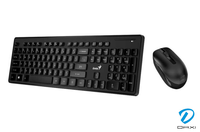 კლავიატურა, SlimStar 8006, Genius Wireless Slim Keyboard + Mouse, USB Black