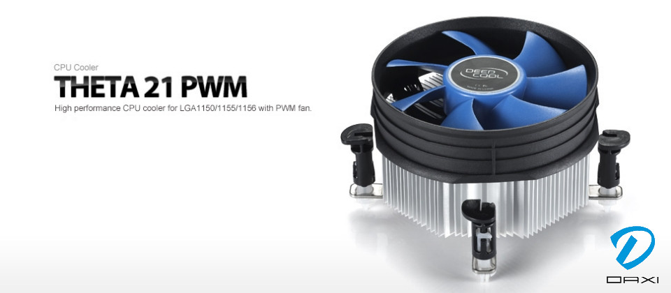 ქულერი THETA 21 PWM, CPU Cooler 95w, 1156,1155. 17.8ï½ž26.4dB(A)