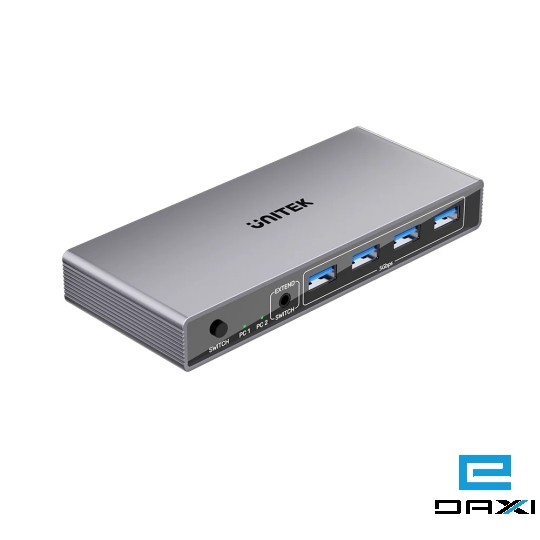 KVM Switch UNITEK V1309AGY01 (V1309A) – 4K 60Hz HDMI KVM Switch with Hub, 2 In 1 Out, 4×USB-A 5Gbps