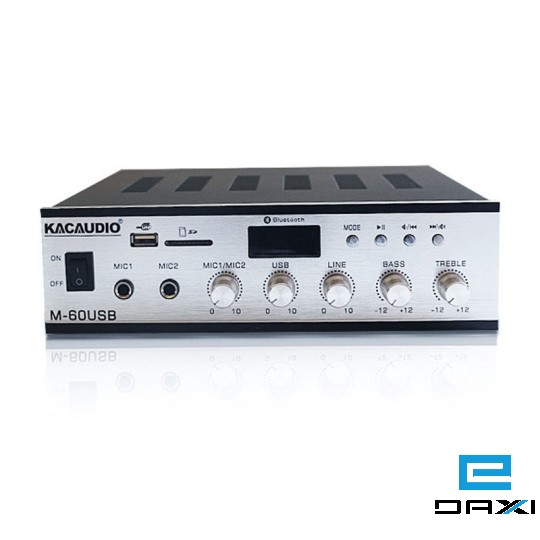 ხმის გამაძლიერებელი 60w 1CH, M-60USB Aluminum, BT+USB+USD+FM