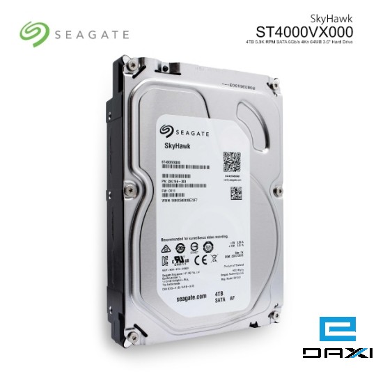 მყარი დისკი HDD 4TB, Seagate SkyHawk ST4000VX000, SATA 5900RPM 6GB/S 64MB