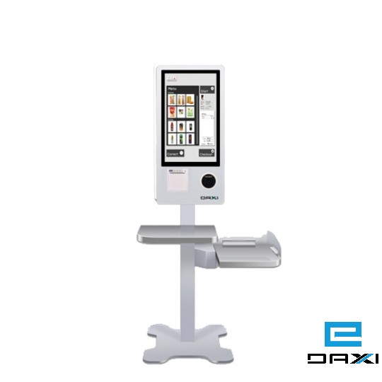 POS Terminal ZQ-ZN300, 32" All-in-one Self-service Touch POS Kiosks J6412 CPU, 8GB, 128GB SSD 80mm printer,2D scanner,scanning gun,stand