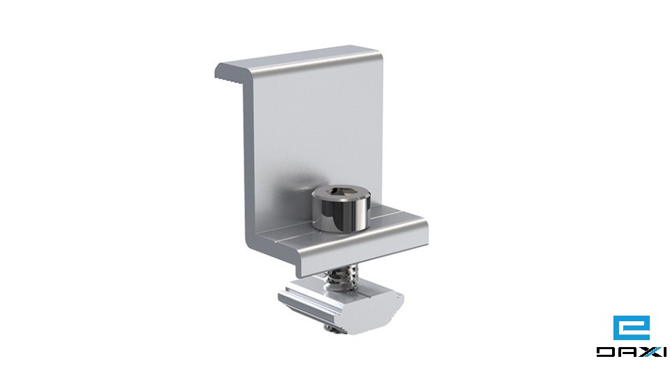 35მმ მზის პანელის დამაბოლოვებელი სამაგრი, ალუმინის რელსისთვის ERK-FEC-35