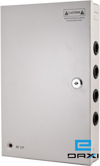 კვების ბლოკი გამანაწილებელი კოლოფით, Power Supply, 9CH, 12V 10A