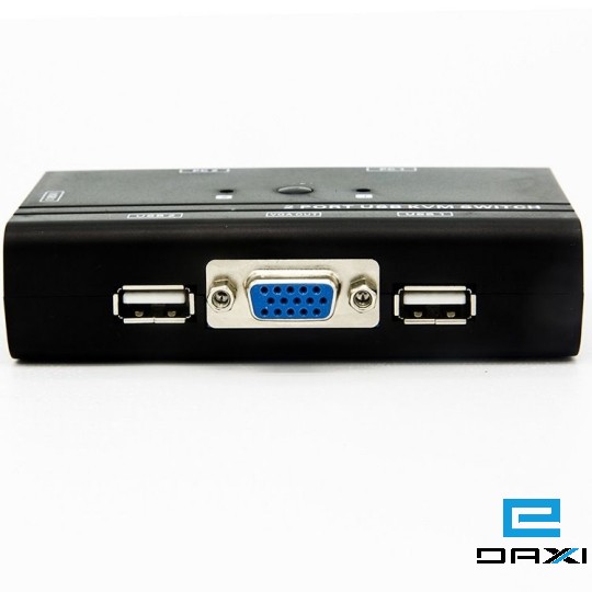 USB KVM სვიჩი, Kingda KDKDV0201, KWM USB Keyboard Mouse and VGA switch for 2 computers, with 2 complects of cables
