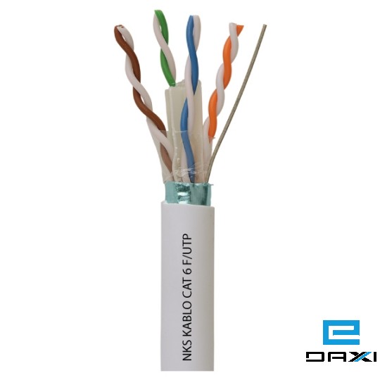 ქსელის კაბელი, NKS Kablo, CAT 6 F/UTP 4x2x25 AWG 100% სპილენძით