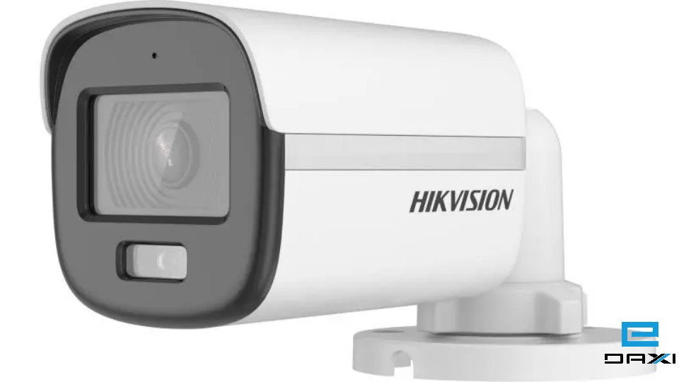 ანალოგური სამეთვალყურეო კამერა მიკროფონით, 5MP 2.8mm, Hikvision DS-2CE10KF0T-FS, HDTVI, Bullet, Fix, WL20m, ColorVu