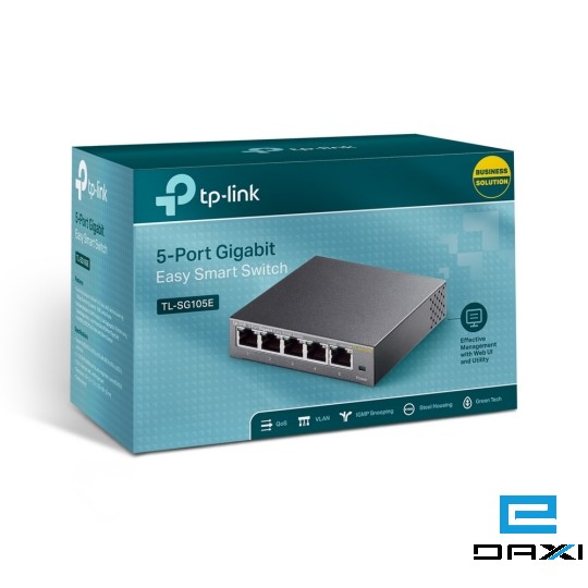 ქსელის გამანაწილებელი, Smart Switch 5 Port ,TL-SG105E, TP-Link,10/100/1000Mbps