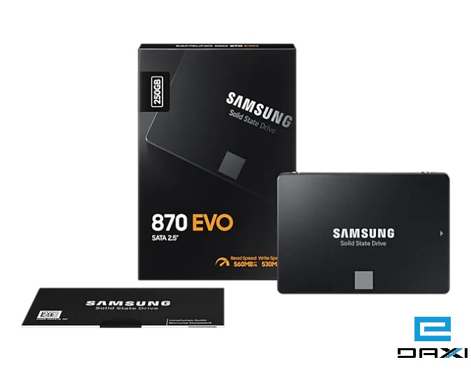 მყარი დისკი SSD 250GB, Samsung MZ-77E250BW, 870 EVO SATA III 2,5"