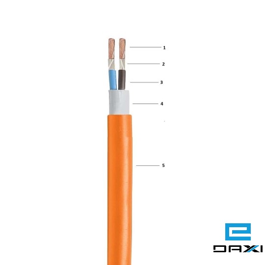 სასიგნალო ელ. სადენი 2X1.5 MM, BORSAN LIHCH FE180 PH120 Orange (ცეცხლგამძლე) (500m)