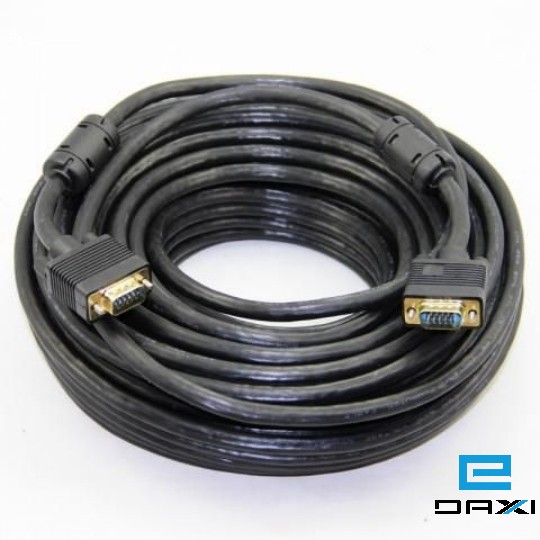 VGA Cable, 30M, KDVGA1001-30M, KINGDA, 3+4+64 Braiding VGA Cable, Al and braiding shield, Copper ,Nickel Plated, 0.8mm