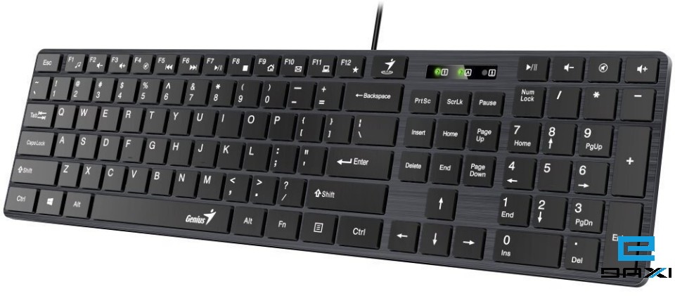 კლავიატურა, SlimStar 126, Genius, Slim Keyboard, RU, USB Black