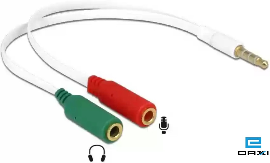 აუდიო კაბელიACC-100, GENIUS, Audio Adapter Cable(2 x 3.5mm female mic headphone jack plug to 1 x 3.5mm male jack plug)