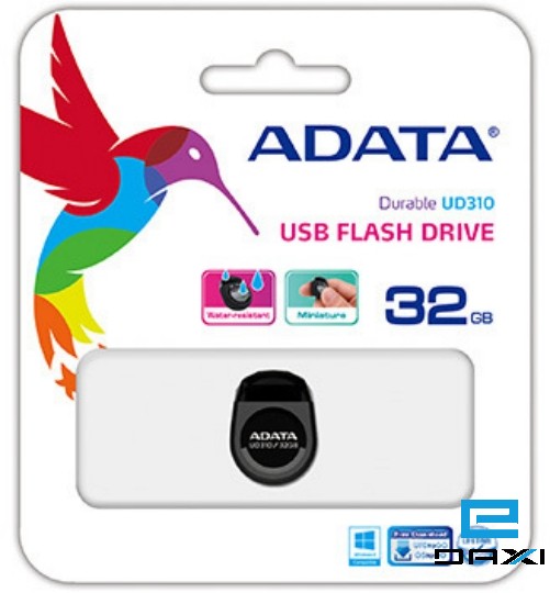 USB მეხსიერება, 32GB A-DATA, AUD310-32G-RBK, Black