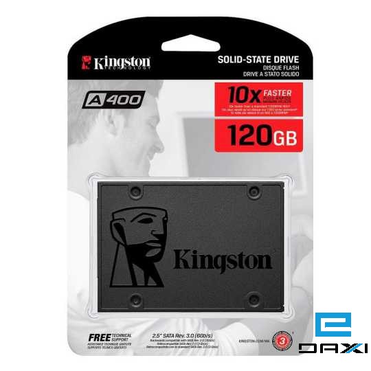 მყარი დისკი SSD 120GB, Kingston SA400S37, A400 SATA 3 2.5, SATA III-6Gb/s, 500 MB/s 320MB/S write(40tb)