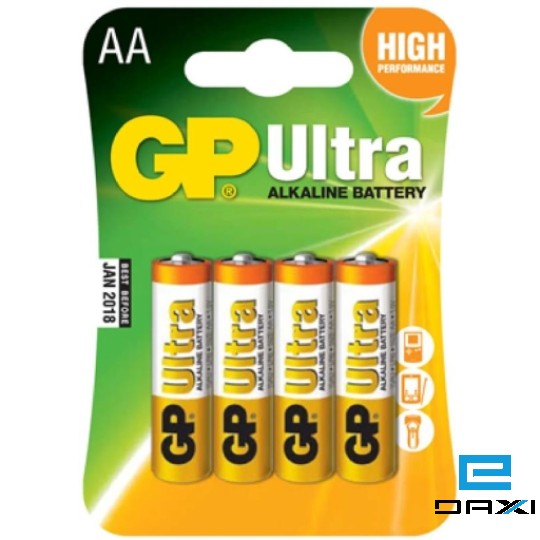 ელემენტი AAx4 1.5v, GP Ultra Alkaline GPPCA15AU017 15AU-U4 (LR6) GP