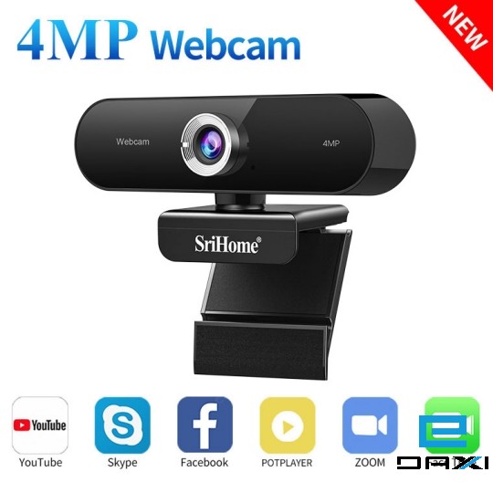 Web კამერა, 4MP Webcam SriHome SH002 Black