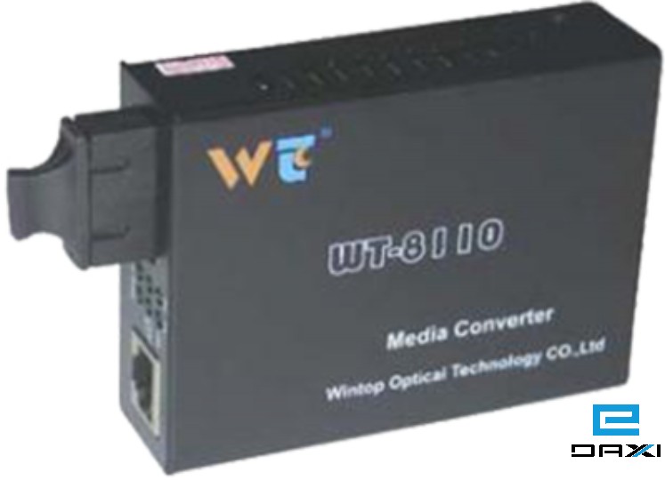 Media converter 10/100/1000M, WT-8110GSB-11-20A-AS, 1310/1550nm WDM BiDi 20Km SC